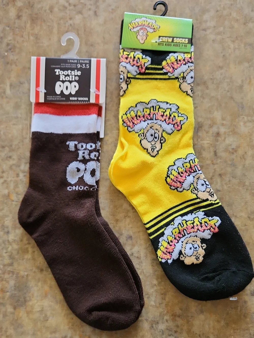 Tootsie Roll & Warheads Candy Theme Crew Socks